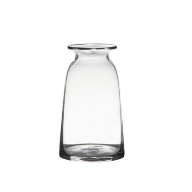 Transparante home-basics glazen vaas/vazen 23.5 x 12.5 cm product