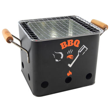Houtskoolbarbecue - tafelmodel - emmer bbq - zwart - 18 cm product