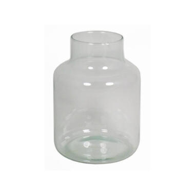 Floran Vaas - melkbus vorm - transparant - glas - smalle hals - 20 cm product