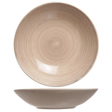 Cosy & Trendy Dinerbord Turbolino - diep - beige - aardewerk - 21 cm product