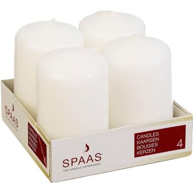 Candles by Spaas Stompkaarsen - 4 stuks - wit - 12 branduren product