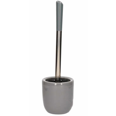 Toiletborstel - met houder - grijs - dolomiet - RVS - 39 cm product