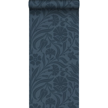 ESTAhome behang - bloemen - donkerblauw - 53 cm x 10,05 m - 139296 product