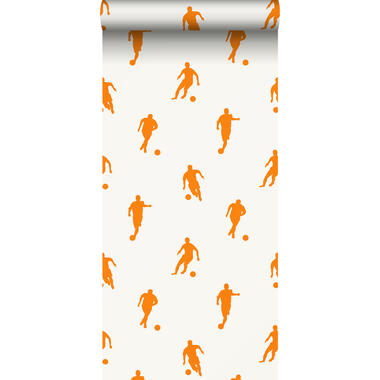 ESTAhome behang - voetbalspelers - oranje en wit - 53 cm x 10,05 m - 115871 product