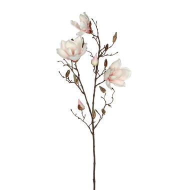 Mica Decorations Kunstbloem - magnolia - lichtroze - 90 cm product
