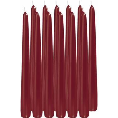 Halloween Trend Candles Dinerkaarsen - 12 stuks - bordeaux rood - 8 branduren product