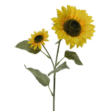 Gele zonnebloemen kunstbloemen/kunsttakken 72 cm product