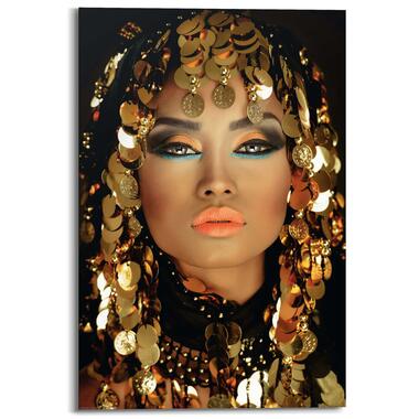 Schilderij Arabische Prinses 90x60 cm Goudkleurig Hout product