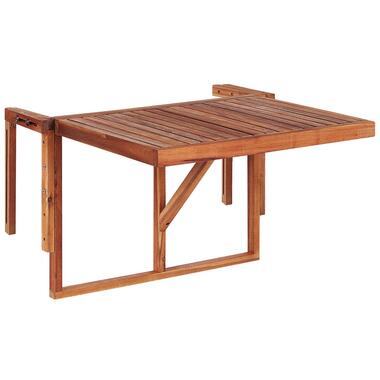 Beliani Inklapbare tafel UDINE - donkere houtkleur acaciahout product
