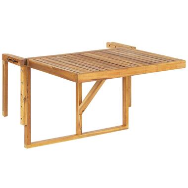 Beliani Inklapbare tafel UDINE - Lichte houtkleur acaciahout product
