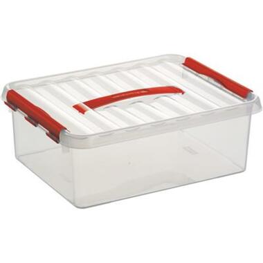 Q-line opbergbox 12L transparant rood product