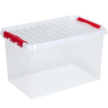 Q-line opbergbox 62L transparant rood product