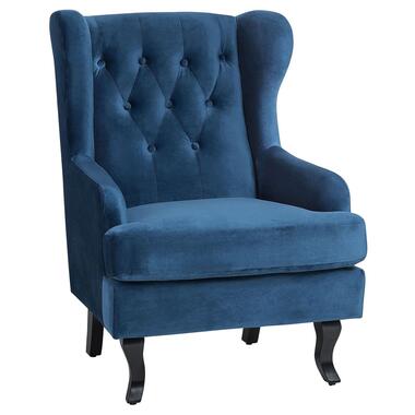 ALTA - Chesterfield fauteuil - Blauw - Fluweel product