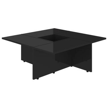 vidaXL Salontafel 79,5x79,5x30 cm spaanplaat hoogglans zwart product