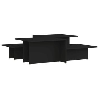 vidaXL Salontafels 2 st 111,5x50x33 cm bewerkt hout zwart product