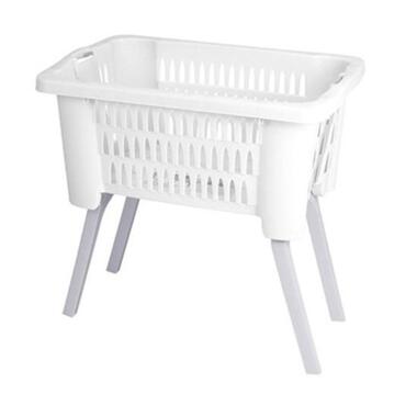 Wasmand - op poten - wit - 38 l - 39 x 59 x 29 cm product