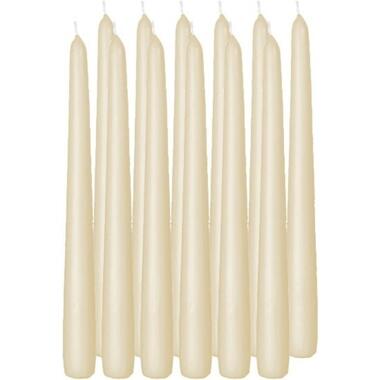 Trend Candles Dinerkaarsen - 12 stuks - creme - 8 branduren - 25 cm product
