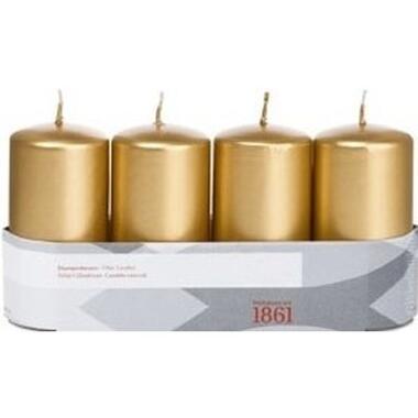 Trend Candles Stompkaarsen - 4 stuks - goud - 18 branduren product