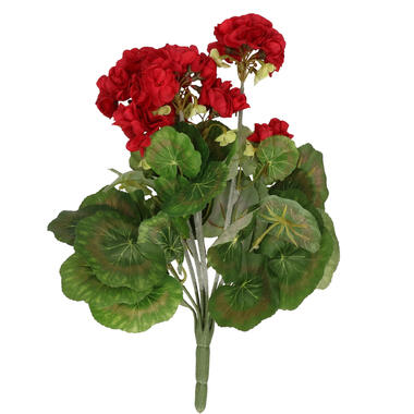 Emerald Kunstbloem - geranium - rood - 35 cm product