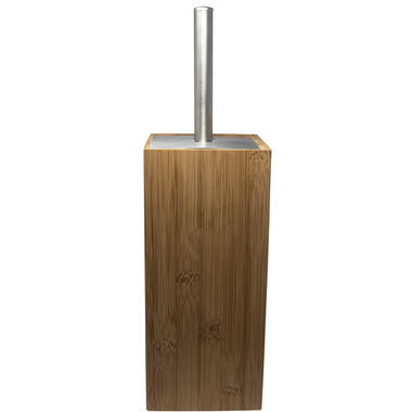 Bellatio design Toiletborstel - met houder - bamboe - 34 cm product