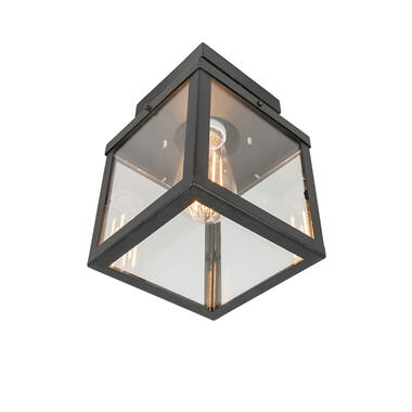 QAZQA IndustriÃ«le buitenplafondlamp zwart 1-lichts - Rotterdam product
