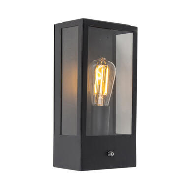 QAZQA Buitenwandlamp zwart met licht-donker sensor - Rotterdam 1 product