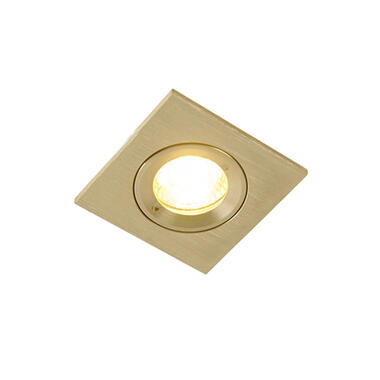 QAZQA Moderne inbouwspot goud IP44 - Xena Square product