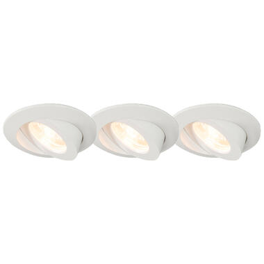 QAZQA Set van 3 inbouwspots wit incl. LED IP44 - Relax LED product
