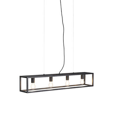 QAZQA IndustriÃ«le hanglamp zwart - Cage 4 product