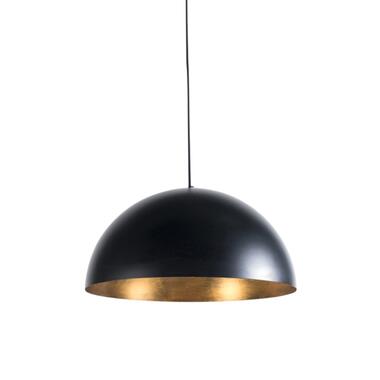 QAZQA Industriële hanglamp zwart met goud 50 cm - Magna Eco product