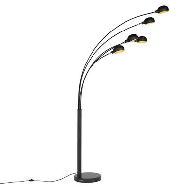 QAZQA Design vloerlamp zwart 5-lichts - Sixties Marmo product