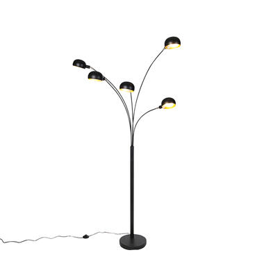 QAZQA Design vloerlamp zwart 5-lichts - Sixties product