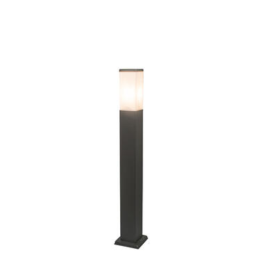 QAZQA Moderne buitenlamp paal donkergrijs 80 cm IP44 - Malios product