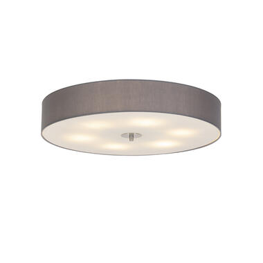 QAZQA Landelijke plafondlamp grijs 70 cm - Drum product
