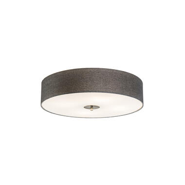 QAZQA Landelijke plafondlamp grijs 50 cm - Drum Jute product