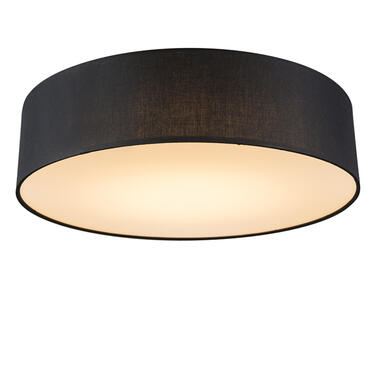 QAZQA Plafondlamp zwart 40 cm incl. LED - Drum LED product