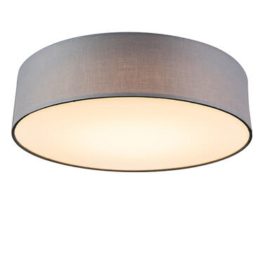 QAZQA Plafondlamp grijs 40 cm incl. LED - Drum LED product