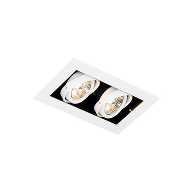 QAZQA Moderne inbouwspot wit 2-lichts verstelbaar - Oneon 70 product