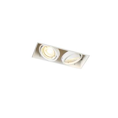 QAZQA Inbouwspot wit GU10 draai- en kantelbaar trimless 2-lichts - Oneon product