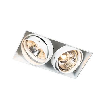 QAZQA Inbouwspot wit GU10 AR111 trimless 2-lichts - Oneon product