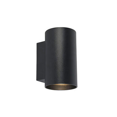 QAZQA Moderne wandlamp zwart rond - Sandy product
