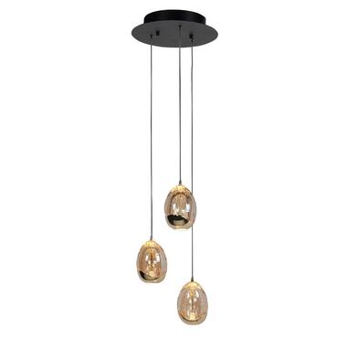 Highlight Hanglamp Golden Egg 3 lichts Ø 25 cm amber-zwart product