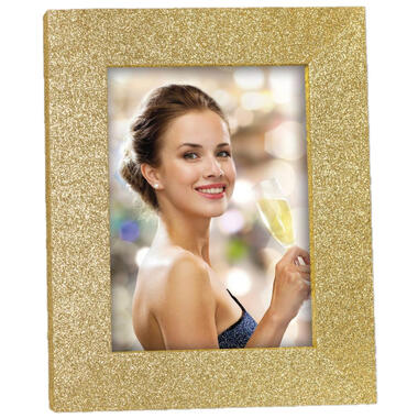 Zep Fotolijst - hout - goudkleurig - glitters - 18 x 23 cm product