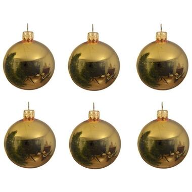 Decoris kerstballen - 6x - goud - D8 cm - glas product