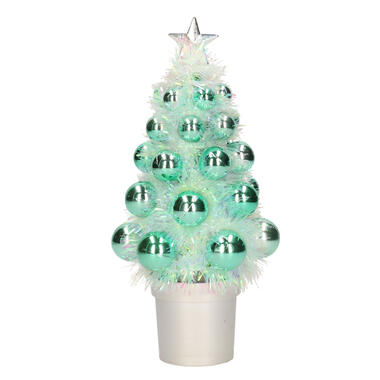 Bellatio decorations Kerstboom - kunst - mini - groen - 19 cm product