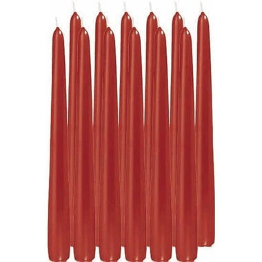Enlightening Candles Dinerkaarsen - 12 stuks - rood - 8 branduren product