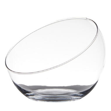 Hakbijl Glass Bolvaas schuine schaal - gerecycled glas - D20 x H17 cm product