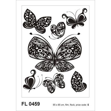 Sanders & Sanders muursticker - vlinders - zwart - 65 x 85 cm - 600260 product