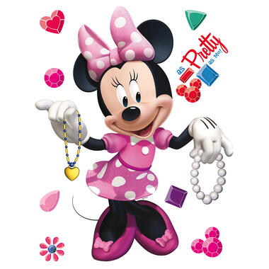 Disney muursticker - Minnie Mouse - roze, zwart en wit - 42,5 x 65 cm - 600125 product