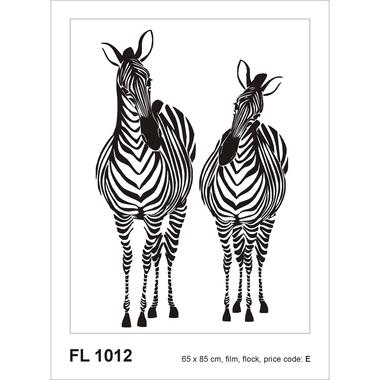 Sanders & Sanders muursticker - zebra's - zwart wit - 65 x 85 cm - 600295 product